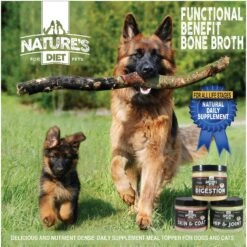 Nature's Diet Skin & Coat Bone Broth Dry Dog & Cat Food Topping, 6-oz Jar -Cozy Paws 318149 PT5. AC SS1800 V1628807804
