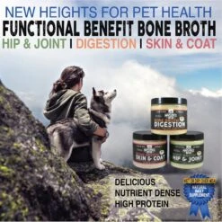 Nature's Diet Digestion Bone Broth Dry Dog & Cat Food Topping, 6-oz Jar -Cozy Paws 318151 PT4. AC SS1800 V1628802713