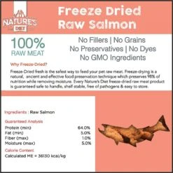 Nature's Diet Salmon Raw Freeze-Dried Dog Treats, 2-oz Pouch -Cozy Paws 318163 PT2. AC SS1800 V1628807820