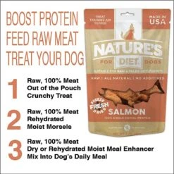 Nature's Diet Salmon Raw Freeze-Dried Dog Treats, 2-oz Pouch -Cozy Paws 318163 PT3. AC SS1800 V1628804782