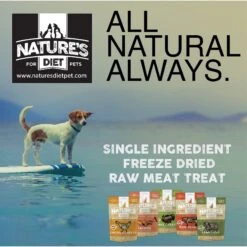 Nature's Diet Chicken Breast Raw Freeze-Dried Dog Treats, 3-oz Pouch -Cozy Paws 318165 PT6. AC SS1800 V1628802399