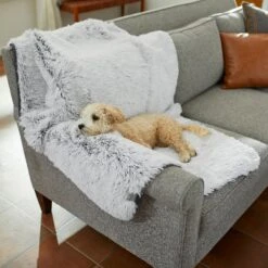 Frisco Sofa Pet Bed With Removable Cover & Frisco Eyelash Cat & Dog Blanket -Cozy Paws 319504 PT8. AC SS1800 V1630629098