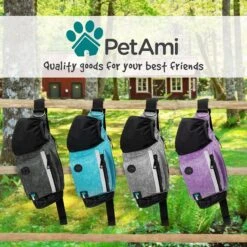 PetAmi Dog & Cat Fanny Pack With Travel Bowl -Cozy Paws 325235 PT6. AC SS1800 V1689632067