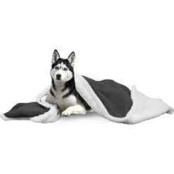 PetAmi Sherpa Cat & Dog Blanket -Cozy Paws 326482 PT2. AC SS1800 V1631837189