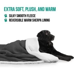 PetAmi Sherpa Cat & Dog Blanket -Cozy Paws 326482 PT3. AC SS1800 V1631835069