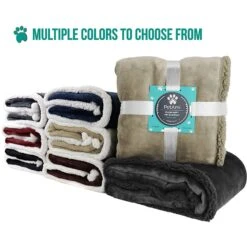 PetAmi Sherpa Cat & Dog Blanket -Cozy Paws 326482 PT8. AC SS1800 V1631898137