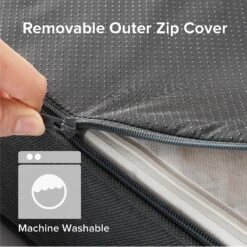 Zinus Green Tea Dog Bed, Dark Grey, 4-in -Cozy Paws 327437 PT4. AC SS1800 V1631601440