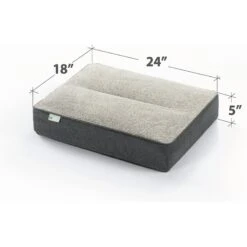 Zinus UltraPlush Green Tea Dog Bed, Grey, 5-in -Cozy Paws 327439 PT1. AC SS1800 V1631604670