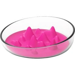 Pet Life Cirlicue Mountain Shaped Modern Slow Feeding Dog & Cat Bowl