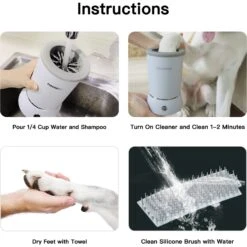 DOGNESS Automatic Cat & Dog Pet Paw Cleaner & Massager, Small/Medium -Cozy Paws 328686 PT8. AC SS1800 V1631771315