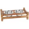 Advance Pet Product Log Cabin Wooden Double Diner & Stainless Steel Dog Bowls 1 Advance Pet Product Log Cabin Wooden Double Diner & Stainless Steel Dog Bowls -Cozy Paws 329153 MAIN. AC SS1800 V1634319374