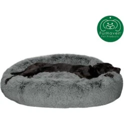 FurHaven Calming Cuddler Long Fur Donut Bolster Dog Bed -Cozy Paws 330967 PT3. AC SS1800 V1635454607