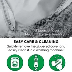 FurHaven Calming Cuddler Long Fur Donut Bolster Dog Bed -Cozy Paws 330967 PT7. AC SS1800 V1635454578