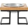Frisco Premium Wood Elevated Single Dog & Cat Bowl -Cozy Paws 331493 MAIN. AC SS1800 V1657656891