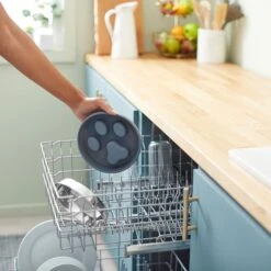 Frisco Silicone Stainless Paw Steel Slow Feeder Dog & Cat Bowl -Cozy Paws 331528 PT6. AC SS1800 V1657656874