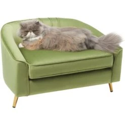 Frisco Elevated Curved Dog & Cat Sofa Bed With Removable Cover -Cozy Paws 331628 PT2. AC SS1800 V1643928761