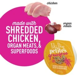 Tiki Dog Aloha Petites Chicken & Chicken Liver Recipe In Chicken Broth Wet Dog Food, 3-oz Cup, Case Of 4 -Cozy Paws 333554 PT3. AC SS1800 V1633388495