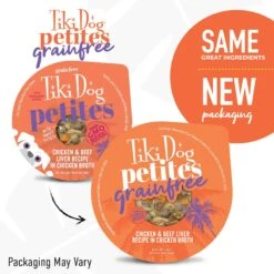 Tiki Dog Aloha Petites Chicken & Beef Liver Recipe In Chicken Broth Wet Dog Food, 3-oz Cup, Case Of 4 -Cozy Paws 333556 PT1. AC SS1800 V1633388807