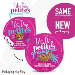 Tiki Dog Aloha Petites Chicken & Duck Recipe In Chicken Broth Wet Dog Food, 3-oz Cup, Case Of 4 -Cozy Paws 333558 PT1. AC SS1800 V1633394527