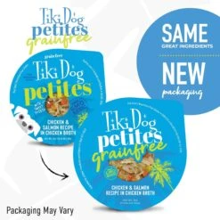 Tiki Dog Aloha Petites Chicken & Salmon Recipe In Chicken Broth Wet Dog Food, 3-oz Cup, Case Of 4 -Cozy Paws 333560 PT1. AC SS1800 V1633388282
