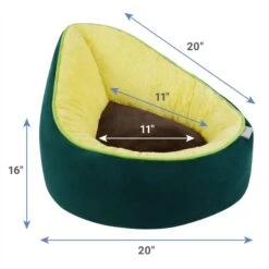 Frisco Avocado Cat & Dog Bed -Cozy Paws 333856 PT1. AC SS1800 V1661364034