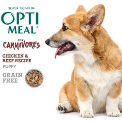Optimeal Puppy Grain-Free Chicken & Beef Recipe Tender Morsels In Savory Sauce Recipe Wet Dog Food, 3-oz Pouch, Case Of 24 -Cozy Paws 342191 PT4. AC SS1800 V1691505624