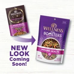 Wellness Bowl Boosters Plant Based Immunity Health Dog Food Topper, 4-oz Bag -Cozy Paws 347665 PT1. AC SS1800 V1703709318