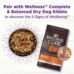 Wellness Bowl Boosters Plant Based Immunity Health Dog Food Topper, 4-oz Bag -Cozy Paws 347665 PT5. AC SS1800 V1703709319