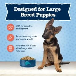 Blue Buffalo Baby Blue Large Breed Healthy Growth Formula Natural Chicken & Brown Rice Recipe Puppy Dry Food, 24-lb Bag -Cozy Paws 354132 PT3. AC SS1800 V1646090207