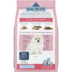 Blue Buffalo Baby Blue Small Breed Healthy Growth Formula Natural Chicken & Oatmeal Rice Recipe Puppy Dry Food, 4-lb Bag -Cozy Paws 354134 PT1. AC SS1800 V1646087794