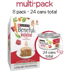 Purina Beneful Infused Pate With Real Beef, Carrots & Spinach Wet Dog Food -Cozy Paws 354325 PT1. AC SS1800 V1639503105