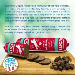 Lucy Pet Products Beef Formula Dog Food Roll -Cozy Paws 354386 PT8. AC SS1800 V1641586596