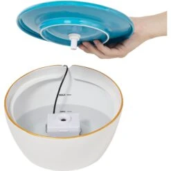 Frisco Ceramic Clouds Dog & Cat Fountain -Cozy Paws 355803 PT3. AC SS1800 V1666109478