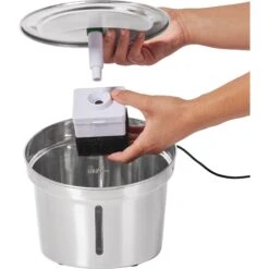 Frisco Stainless Steel Cactus & Leaf Dog & Cat Fountain 12 Frisco Stainless Steel Cactus & Leaf Dog & Cat Fountain -Cozy Paws 355814 PT3. AC SS1800 V1665173922