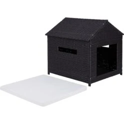 Frisco Outdoor Wicker Dog House & Bed -Cozy Paws 356073 PT2. AC SS1800 V1651003001