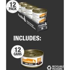 PureBites 100% Pure Duck Paté Dog Food Toppings, 2.5-oz Can, 12 Count -Cozy Paws 356476 PT5. AC SS1800 V1677859905