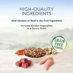 Blue Buffalo Delectables Chicken & Beef Dinner Variety Pack Grain-Free Wet Dog Food Topper, 3-oz Pouches, Case Of 12 & Blue Buffalo Wilderness Trail Toppers Wild Cuts Variety Pack Chunky Chicken & Beef Bites In Gravy Grain-Free Dog Food Topper, 3-oz, Pouch Of 12 -Cozy Paws 356845 PT4. AC SS1800 V1640892724