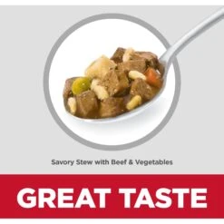 Hill's Science Diet Adult 7+ Small & Mini Savory Chicken & Vegetable Stew Dog Food Trays & Hill's Science Diet Adult Small Mini Savory Stew Beef & Vegetable Wet Dog Food Trays -Cozy Paws 356850 PT4. AC SS1800 V1692826317