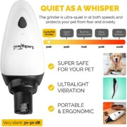 LuckyTail Nail Grinder Plastic Dog & Cat Grooming Tool -Cozy Paws 357066 PT3. AC SS1800 V1640883399