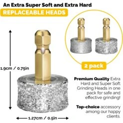 LuckyTail Quality Extra Grinding Heads Soft & Hard Steel Dog & Cat Grooming Tool -Cozy Paws 357070 PT4. AC SS1800 V1640880698