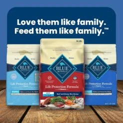 Blue Buffalo Life Protection Formula Adult Beef & Brown Rice Recipe Dry Dog Food -Cozy Paws 357128 PT8. AC SS1800 V1641343078