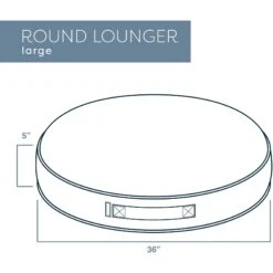 Bark And Slumber Round Lounger Pillow Dog Bed With Removable Cover -Cozy Paws 361252 PT4. AC SS1800 V1665438836