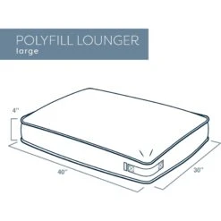 Bark And Slumber Rectangular Lounger Pillow Dog Bed With Removable Cover -Cozy Paws 361297 PT4. AC SS1800 V1665438015