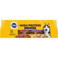Pedigree High Protein Chopped Beef & Bison Flavor & Chopped Chicken & Duck Flavor Adult Canned Soft Wet Dog Food Variety Pack -Cozy Paws 361345 PT1. AC SS1800 V1642026788