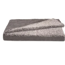 FurHaven Berber & Suede Blanket Top Memory Foam Cat & Dog Bed -Cozy Paws 362081 PT2. AC SS1800 V1645657305