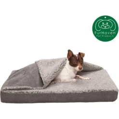 FurHaven Berber & Suede Blanket Top Memory Foam Cat & Dog Bed -Cozy Paws 362081 PT3. AC SS1800 V1645662125