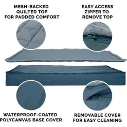 FurHaven Quilt Top Orthopedic Convertible Indoor/Outdoor Cat & Dog Bed -Cozy Paws 362112 PT4. AC SS1800 V1667229701