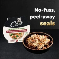 Cesar Wholesome Bowls Beef, Chicken, Carrots, Barley & Green Beans Recipe Small Breed Adult Soft Wet Dog Food -Cozy Paws 362794 PT4. AC SS1800 V1695666411