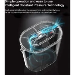 Pawshelf Vacuum Dog & Cat Food Storage Container, White, Medium -Cozy Paws 364533 PT2. AC SS1800 V1646694998