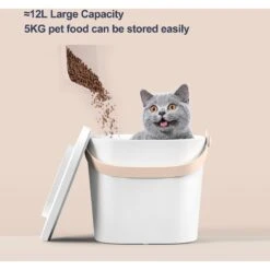 Pawshelf Vacuum Dog & Cat Food Storage Container, White, Medium -Cozy Paws 364533 PT5. AC SS1800 V1646696863